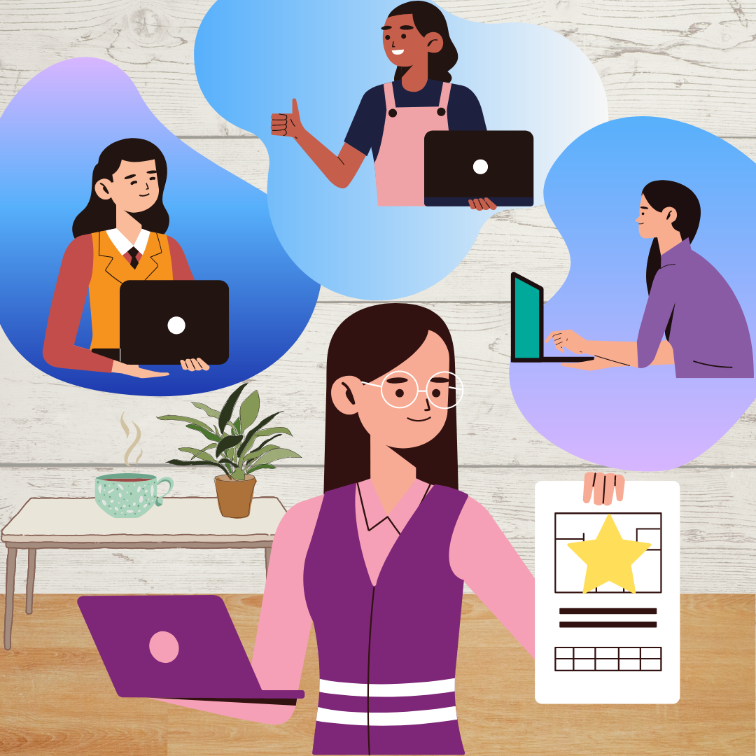 A manager receive praise from her remote team